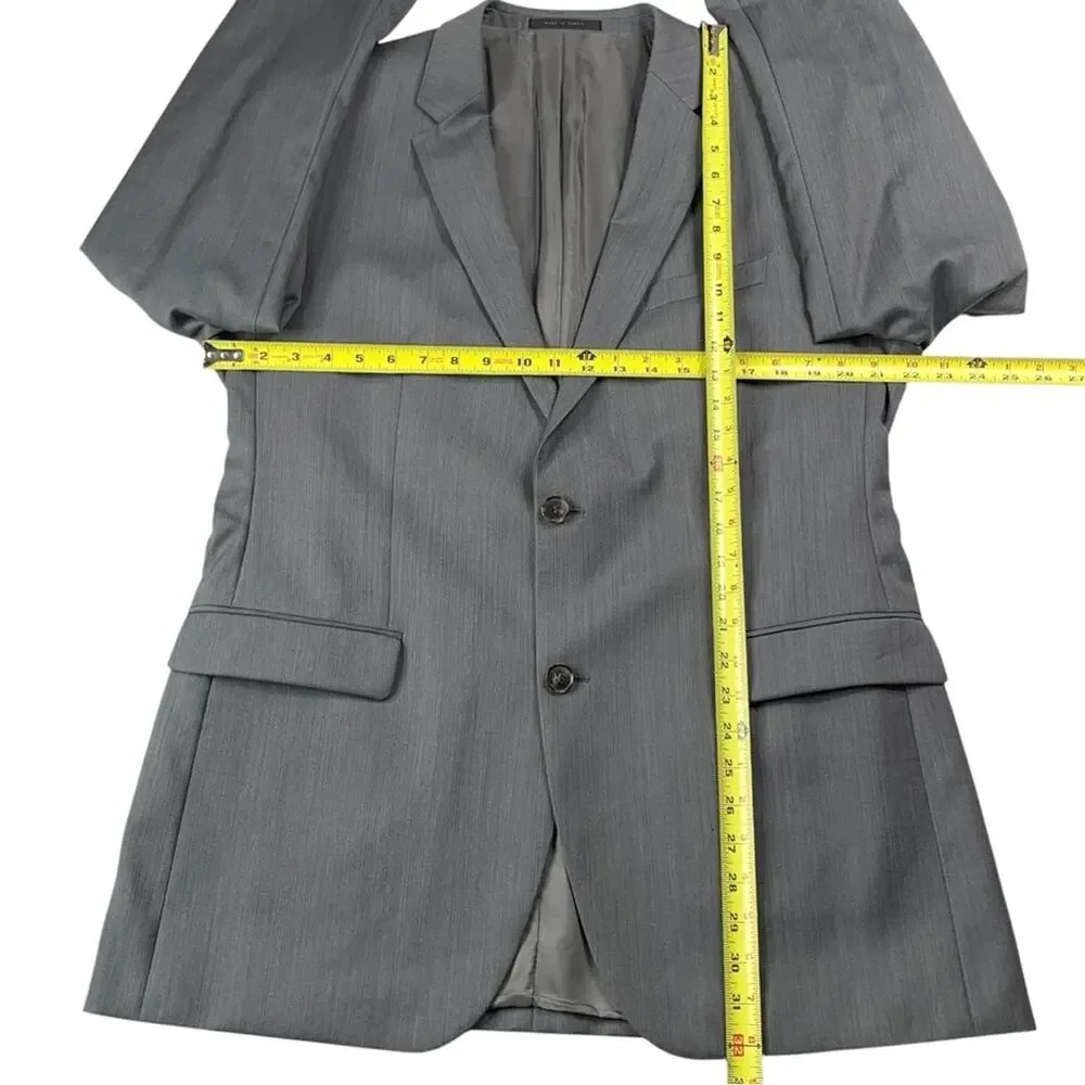 Sport Coat Jacket Mens 44 L Two Button Grand Central Gray Wool Boss Hugo Boss